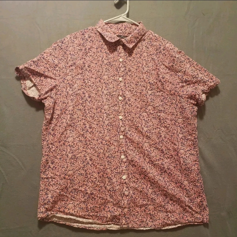 Marc Anthony Size XL Red Floral Linen Blend